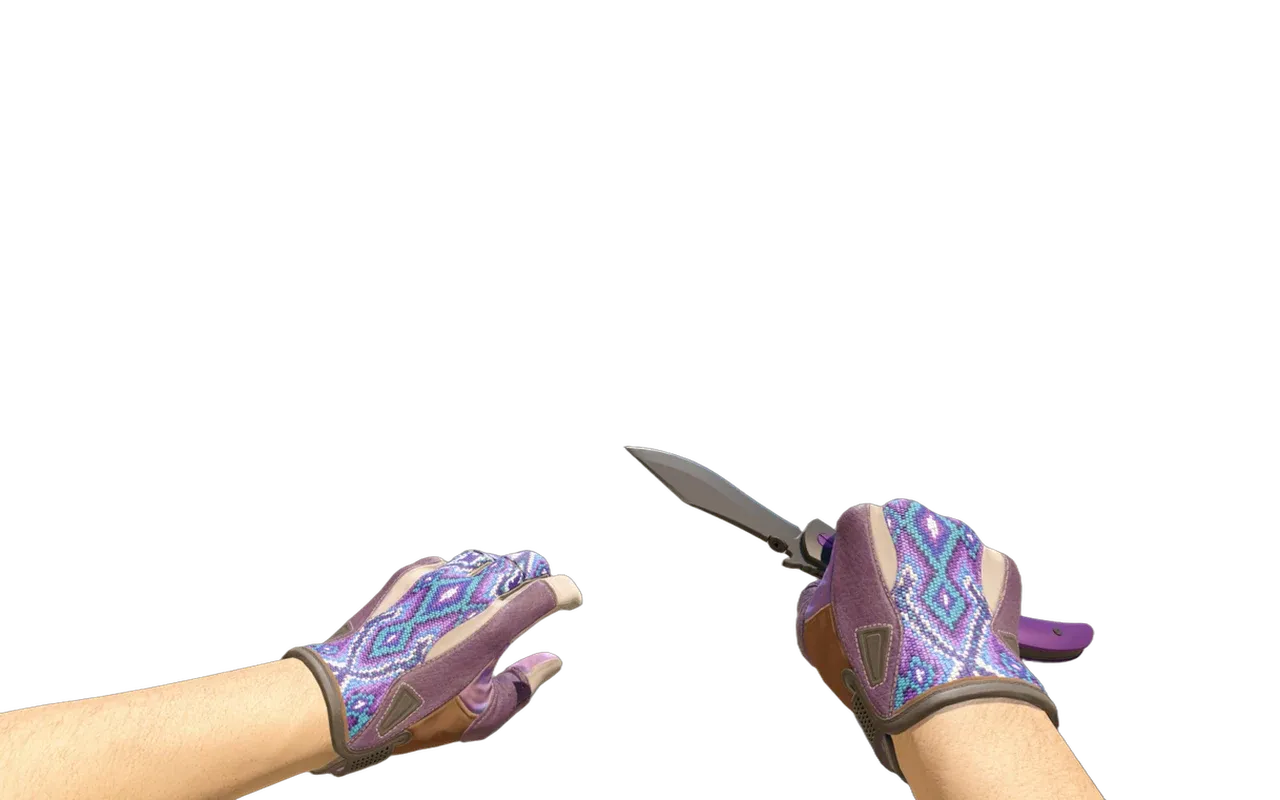 Navaja Knife Ultraviolet with Violet Beadwork Sport Gloves CS2 skin combo