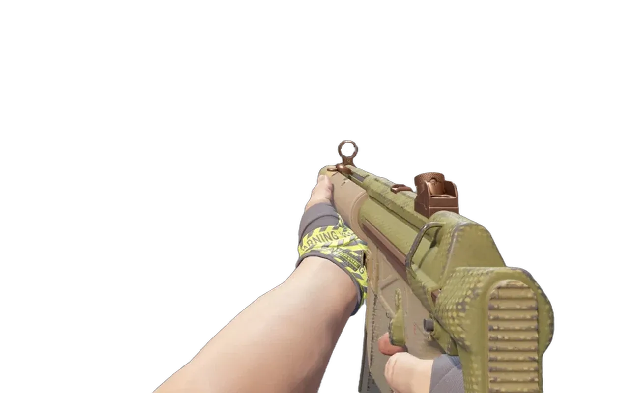 MP5-SD Savannah Halftone with CAUTION! Hand Wraps CS2 skin combo