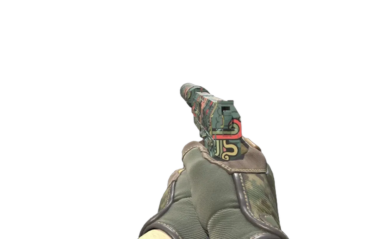 USP-S Ancient Visions with Forest DDPAT Specialist Gloves CS2 skin combo