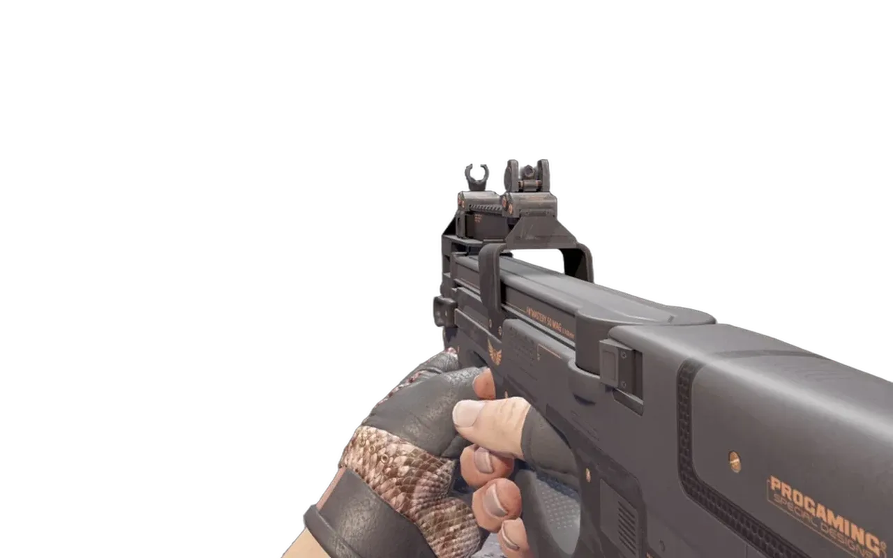 P90 Elite Build with Needle Point Broken Fang Gloves CS2 skin combo