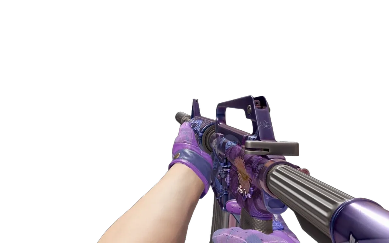 M4A1-S Black Lotus with Imperial Plaid Driver Gloves CS2 skin combo