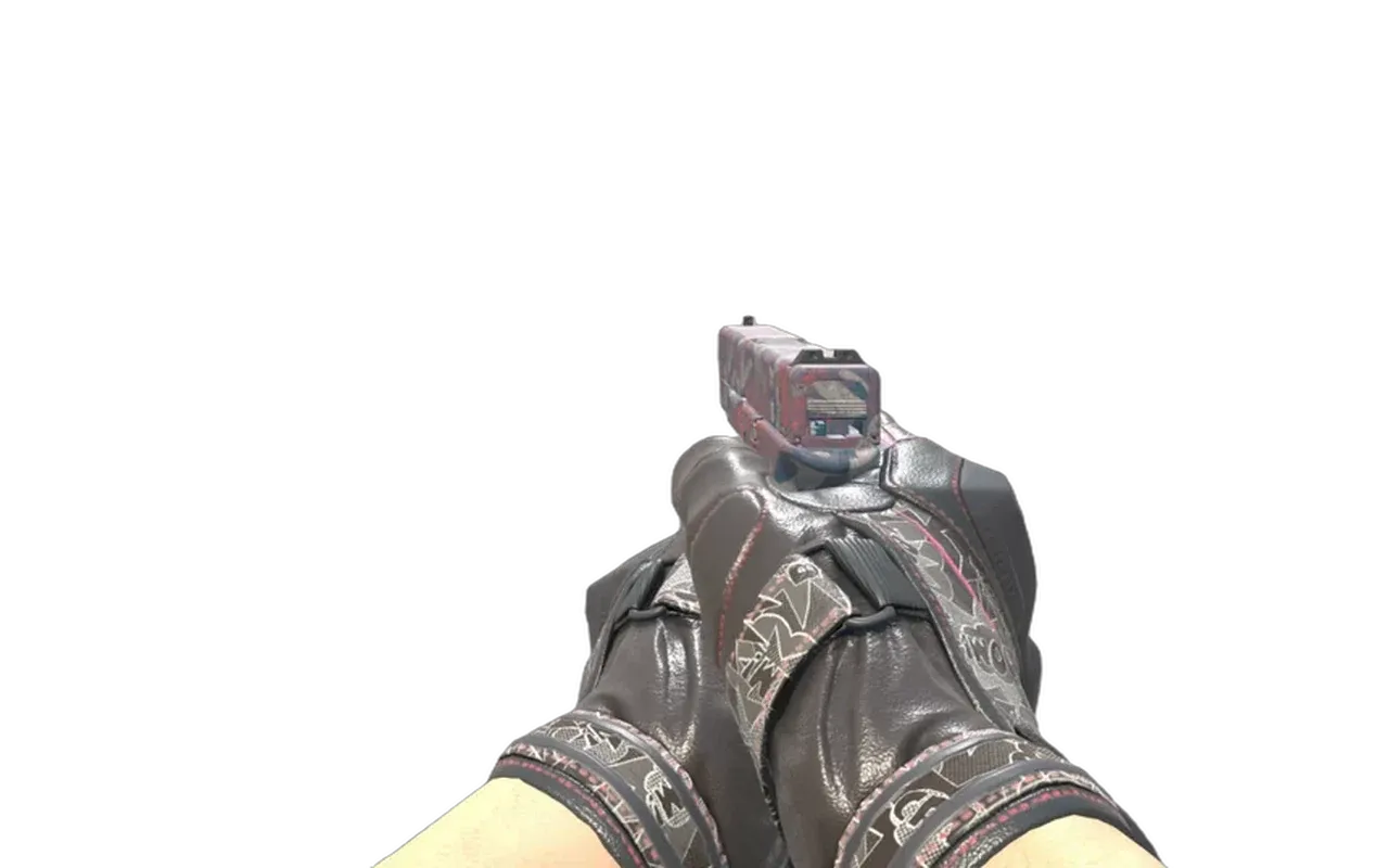 Glock-18 Teal Graf with Boom! Moto Gloves CS2 skin combo