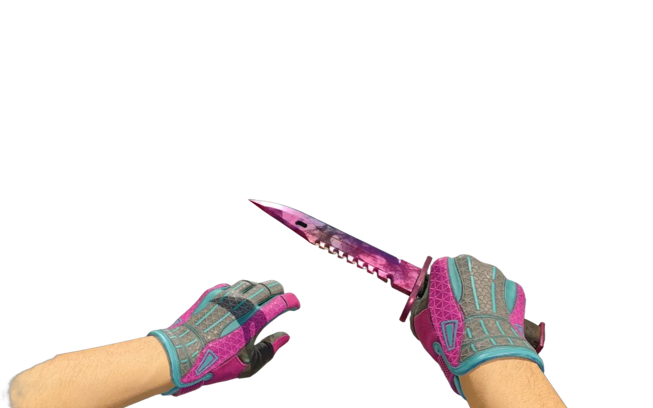 M9 Bayonet Doppler Phase 2 with Vice Sport Gloves CS2 skin combo