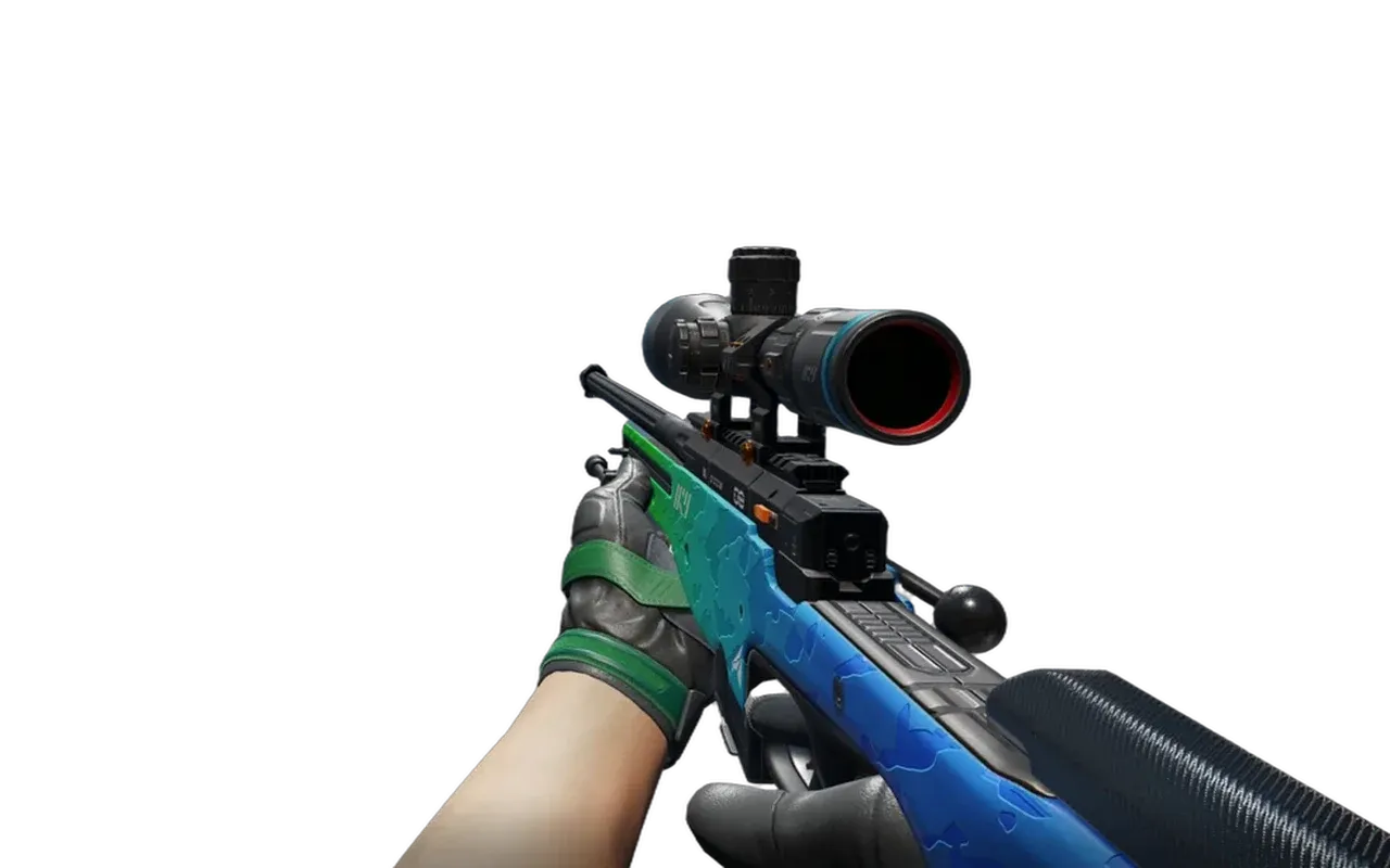 AWP Ice Coaled with Turtle Moto Gloves CS2 skin combo