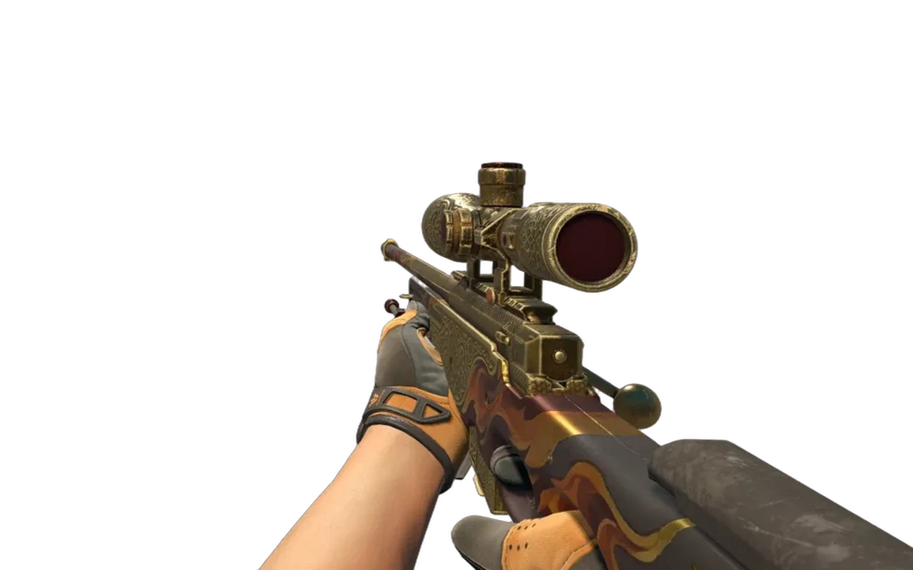 AWP Sovereign Flame with Big Game Sport Gloves CS2 skin combo