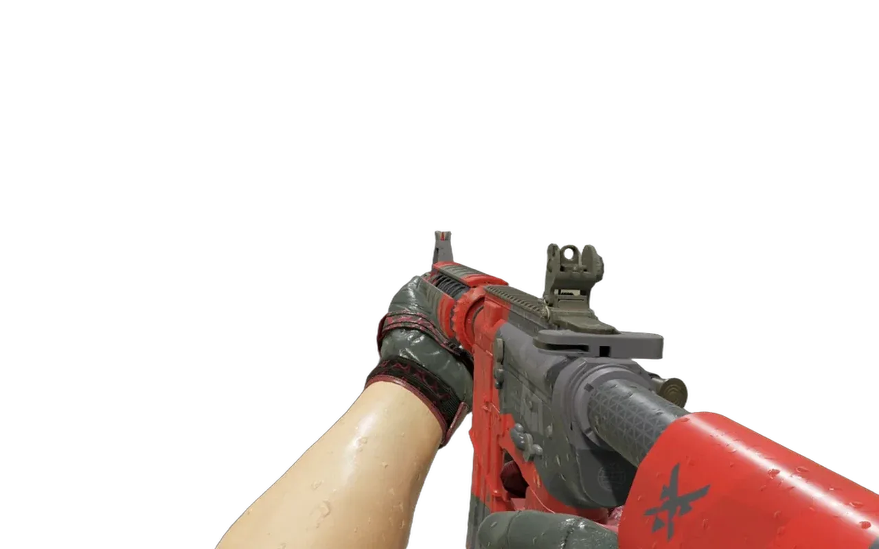M4A4 Evil Daimyo with Blood Pressure Moto Gloves CS2 skin combo