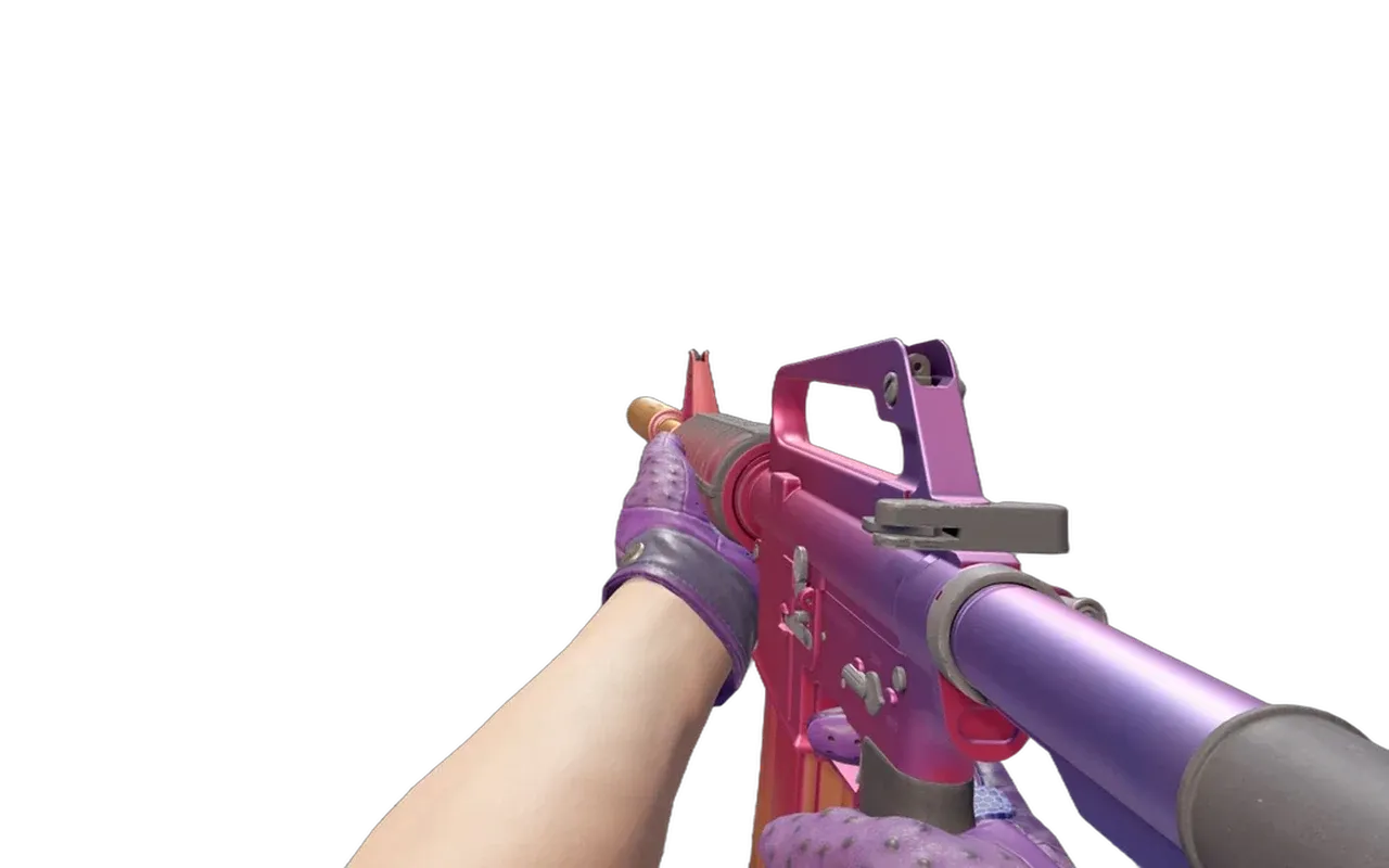 M4A1-S Fade with Plum Quill Driver Gloves CS2 skin combo