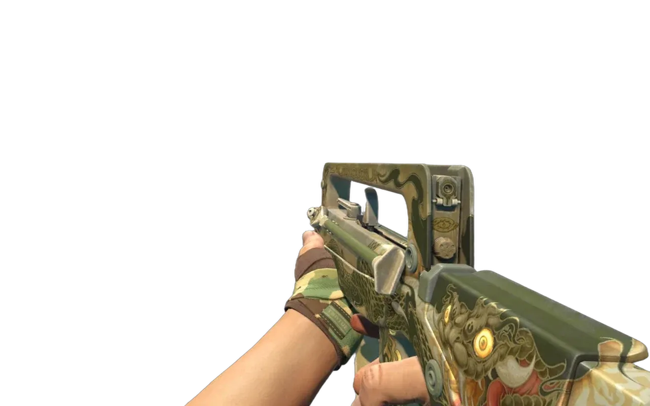 FAMAS Snake Song with Arboreal Hand Wraps CS2 skin combo