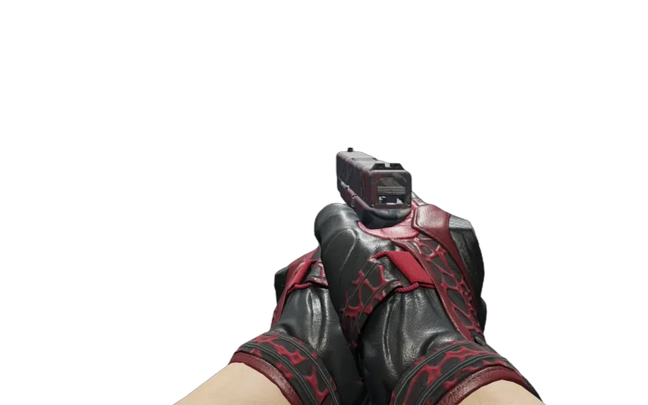 Glock-18 Teal Graf with Blood Pressure Moto Gloves CS2 skin combo