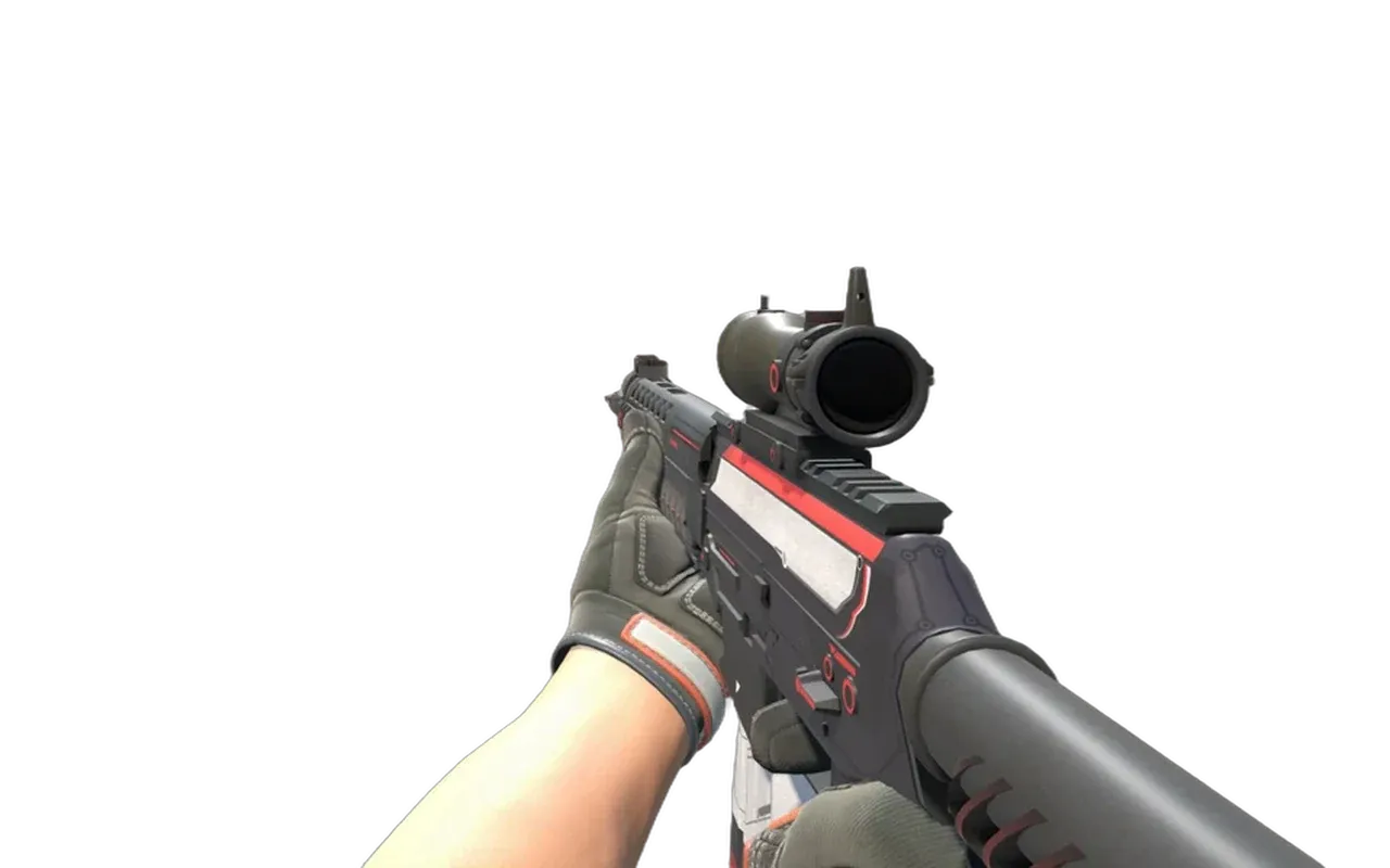 SG 553 Cyrex with Foundation Specialist Gloves CS2 skin combo