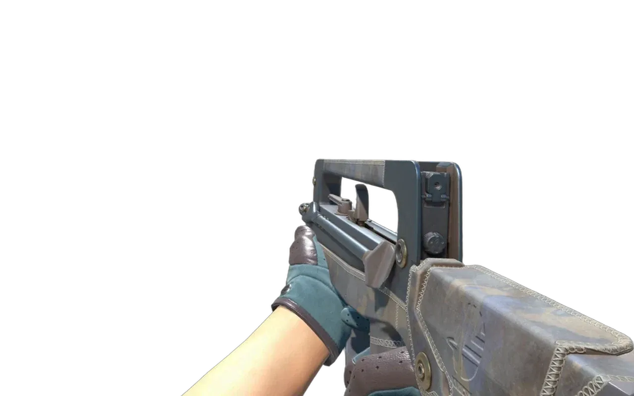 FAMAS Half Sleeve with Lunar Weave Driver Gloves CS2 skin combo