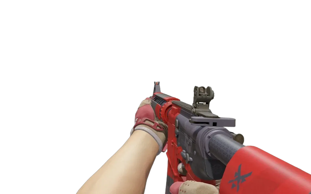 M4A4 Evil Daimyo with Slingshot Sport Gloves CS2 skin combo