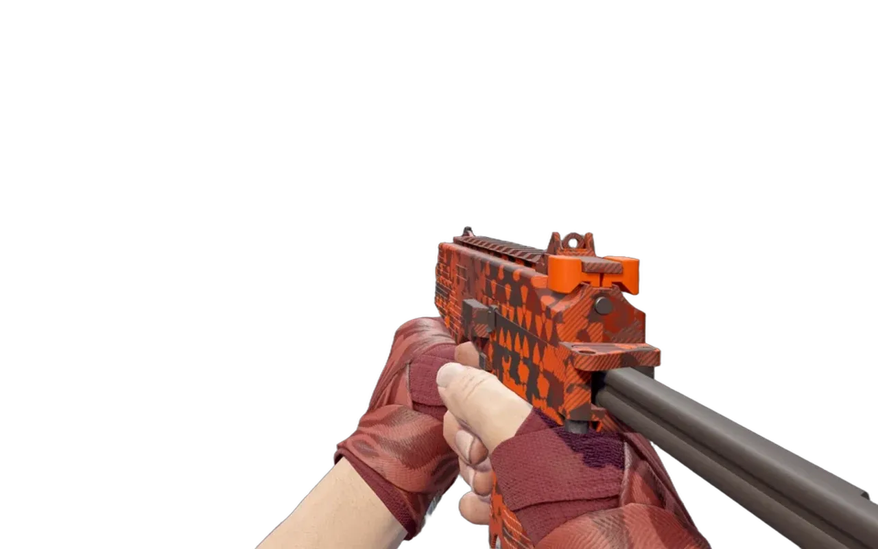 MP9 Setting Sun with Slaughter Hand Wraps CS2 skin combo
