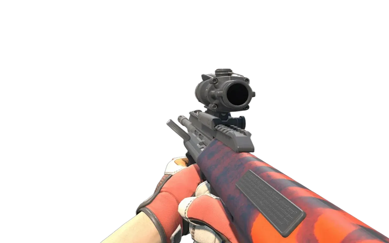 AUG Radiation Hazard with Red Racer Sport Gloves CS2 skin combo