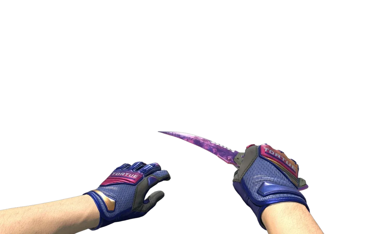 Flip Knife Doppler Phase 2 with Fade Specialist Gloves CS2 skin combo