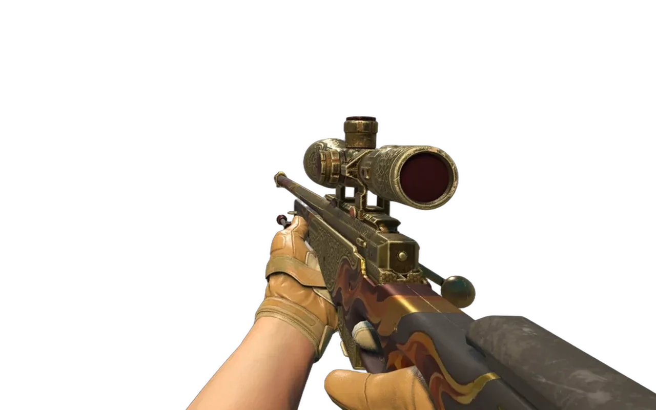 AWP Sovereign Flame with Transport Moto Gloves CS2 skin combo