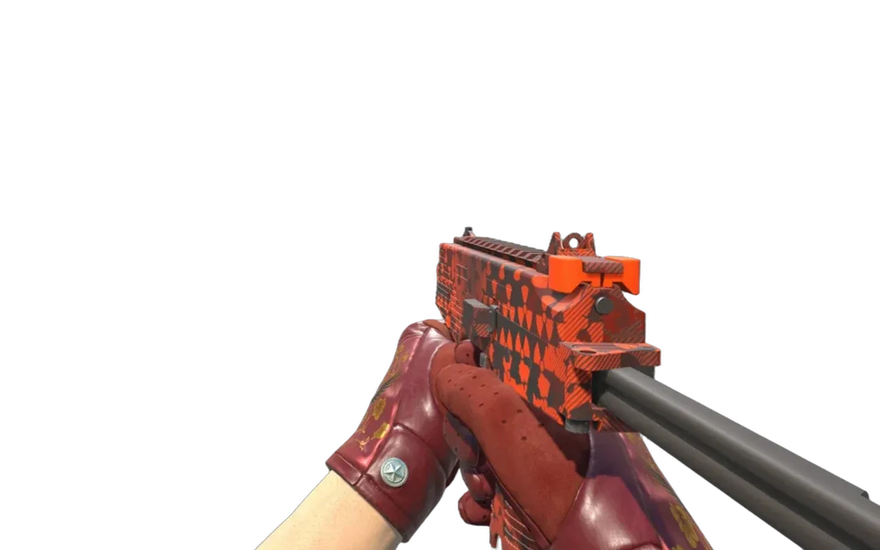 MP9 Setting Sun with Brocade Crane Driver Gloves CS2 skin combo