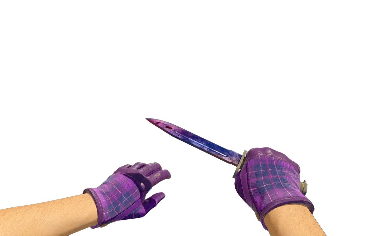 Bayonet Doppler Phase 1 with Imperial Plaid Driver Gloves CS2 skin combo