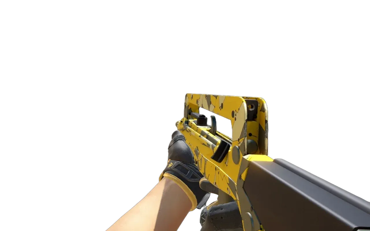 FAMAS Neural Net with Field Agent Specialist Gloves CS2 skin combo