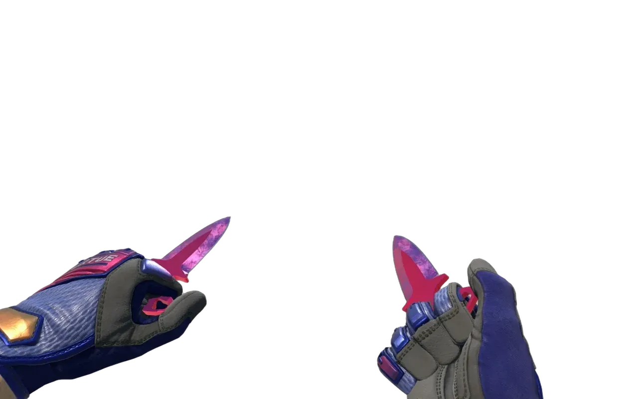 Shadow Daggers Doppler Phase 2 with Fade Specialist Gloves CS2 skin combo