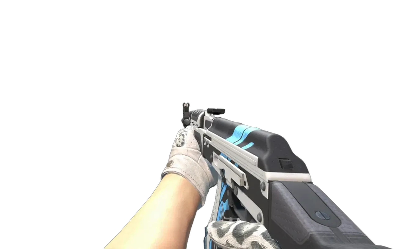 AK-47 Vulcan with Snow Leopard Driver Gloves CS2 skin combo
