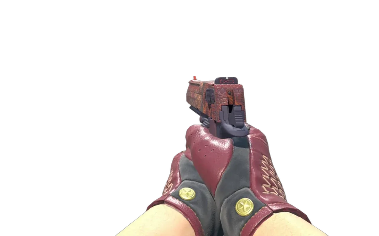 Desert Eagle Serpent Strike with Rezan the Red Driver Gloves CS2 skin combo