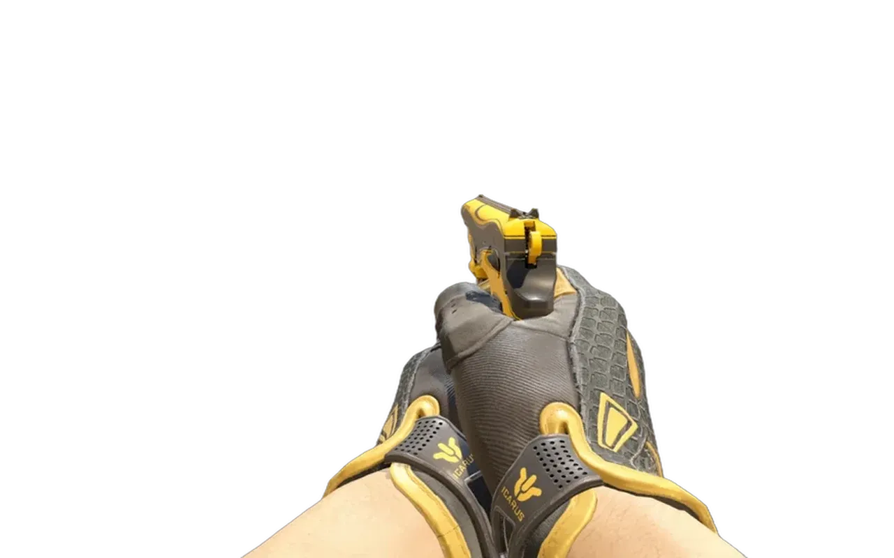 CZ75-Auto Yellow Jacket with Omega Sport Gloves CS2 skin combo