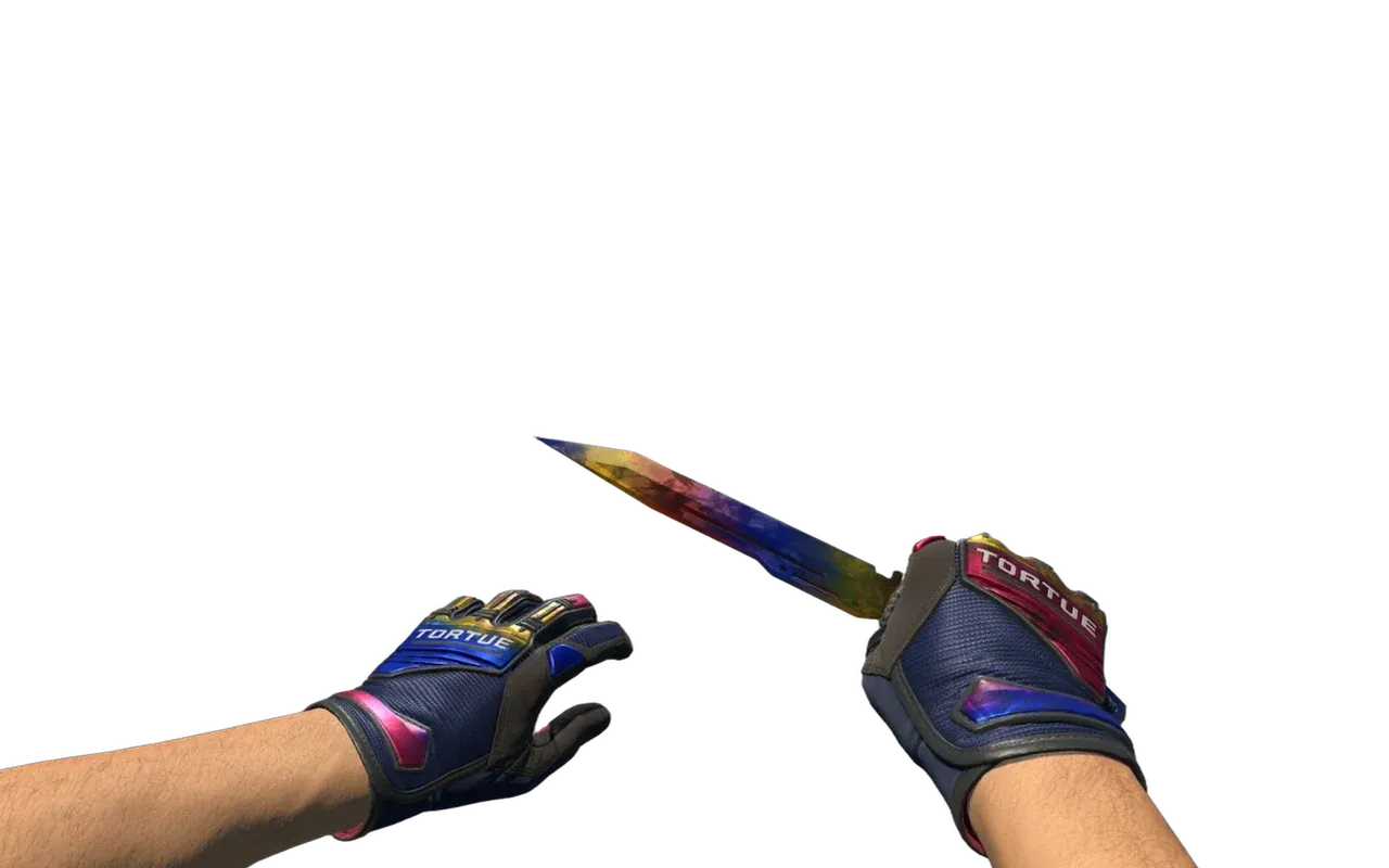 Paracord Knife Marble Fade with Marble Fade Specialist Gloves CS2 skin combo