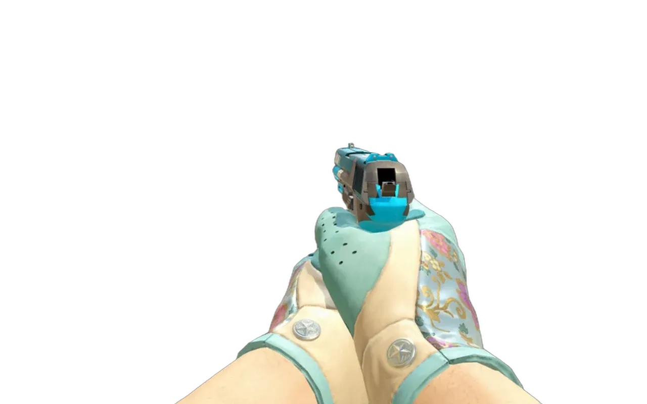P2000 Handgun with Brocade Flowers Driver Gloves CS2 skin combo