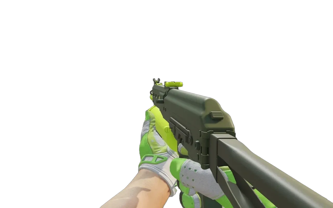 PP-Bizon Chemical Green with Hedge Maze Sport Gloves CS2 skin combo