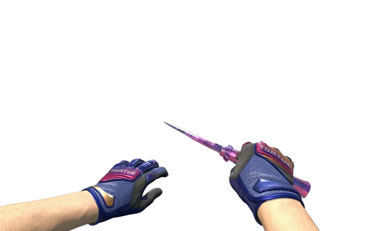 Stiletto Knife Doppler Phase 2 with Fade Specialist Gloves CS2 skin combo