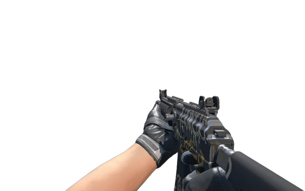 Galil AR Metallic Squeezer with Smoke Out Moto Gloves CS2 skin combo