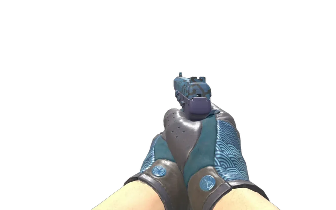 Five-SeveN Midnight Paintover with Seigaiha Driver Gloves CS2 skin combo