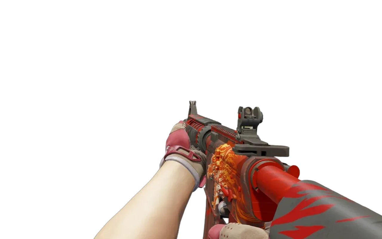 M4A4 Howl with Slingshot Sport Gloves CS2 skin combo