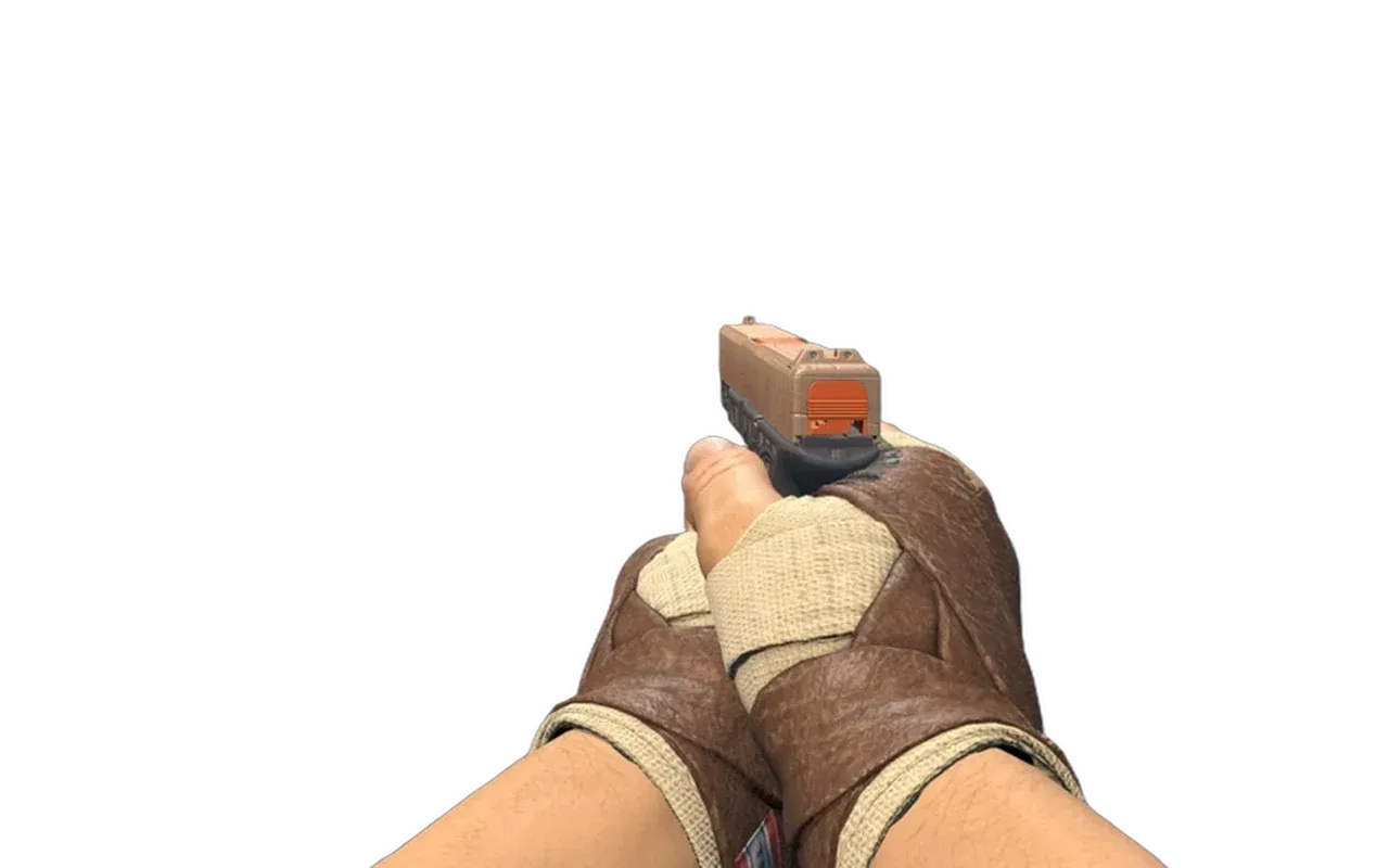 Glock-18 Ifrit Lattice with Leather Hand Wraps CS2 skin combo