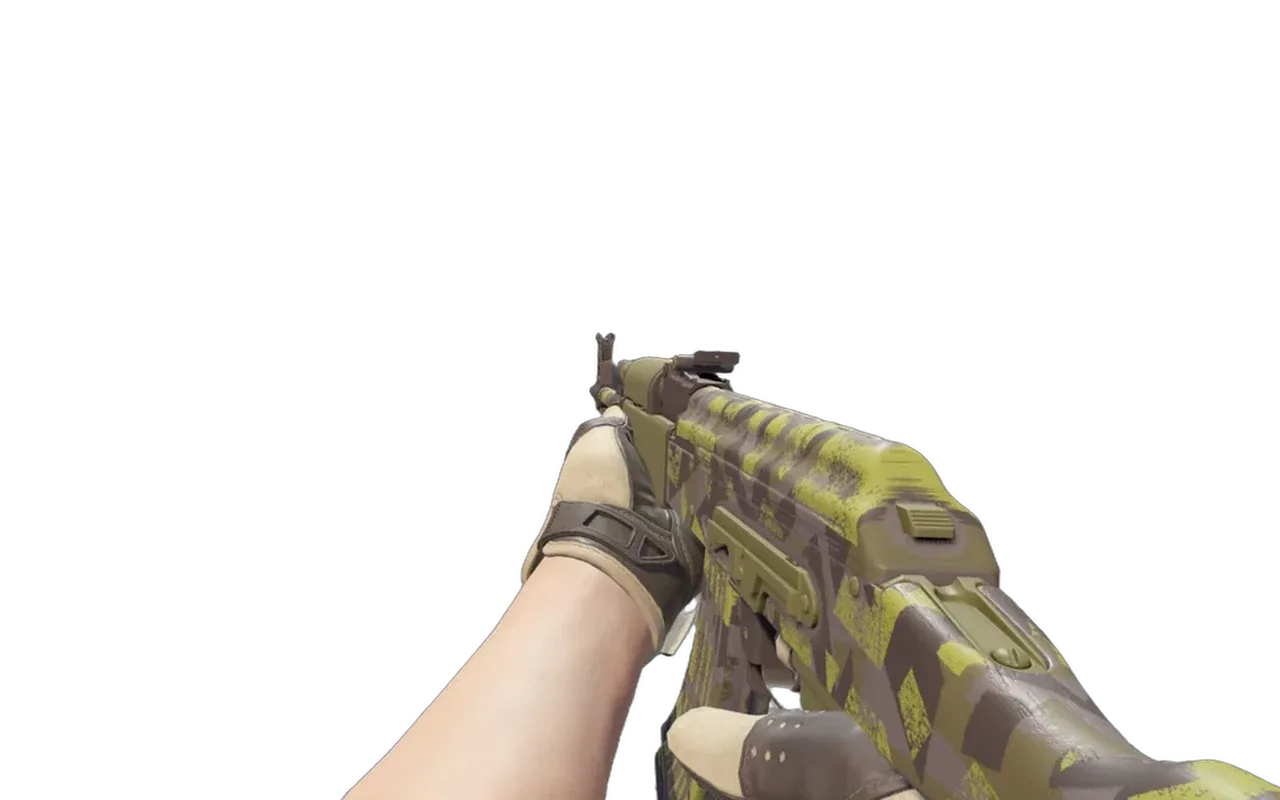 AK-47 Olive Polycam with Creme Pinstripe Sport Gloves CS2 skin combo