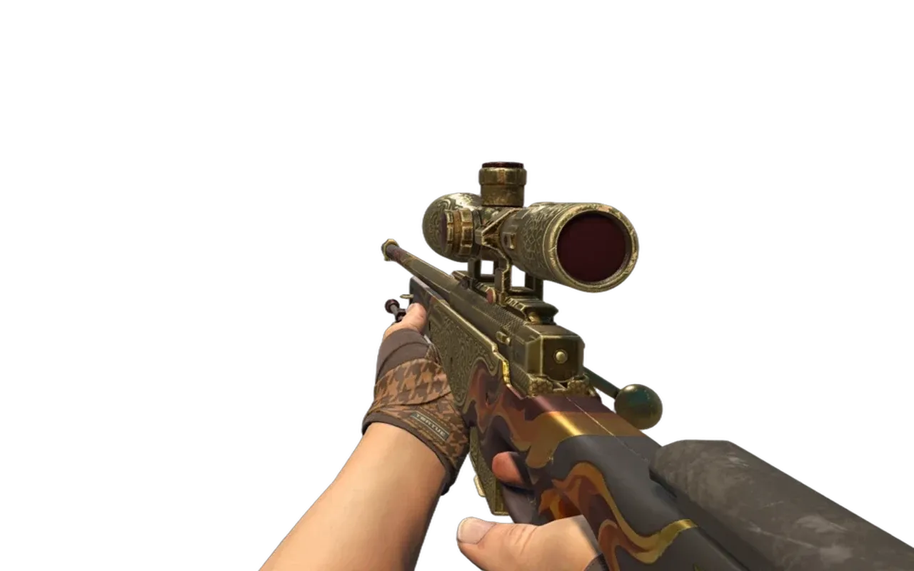 AWP Sovereign Flame with Desert Shamagh Hand Wraps CS2 skin combo