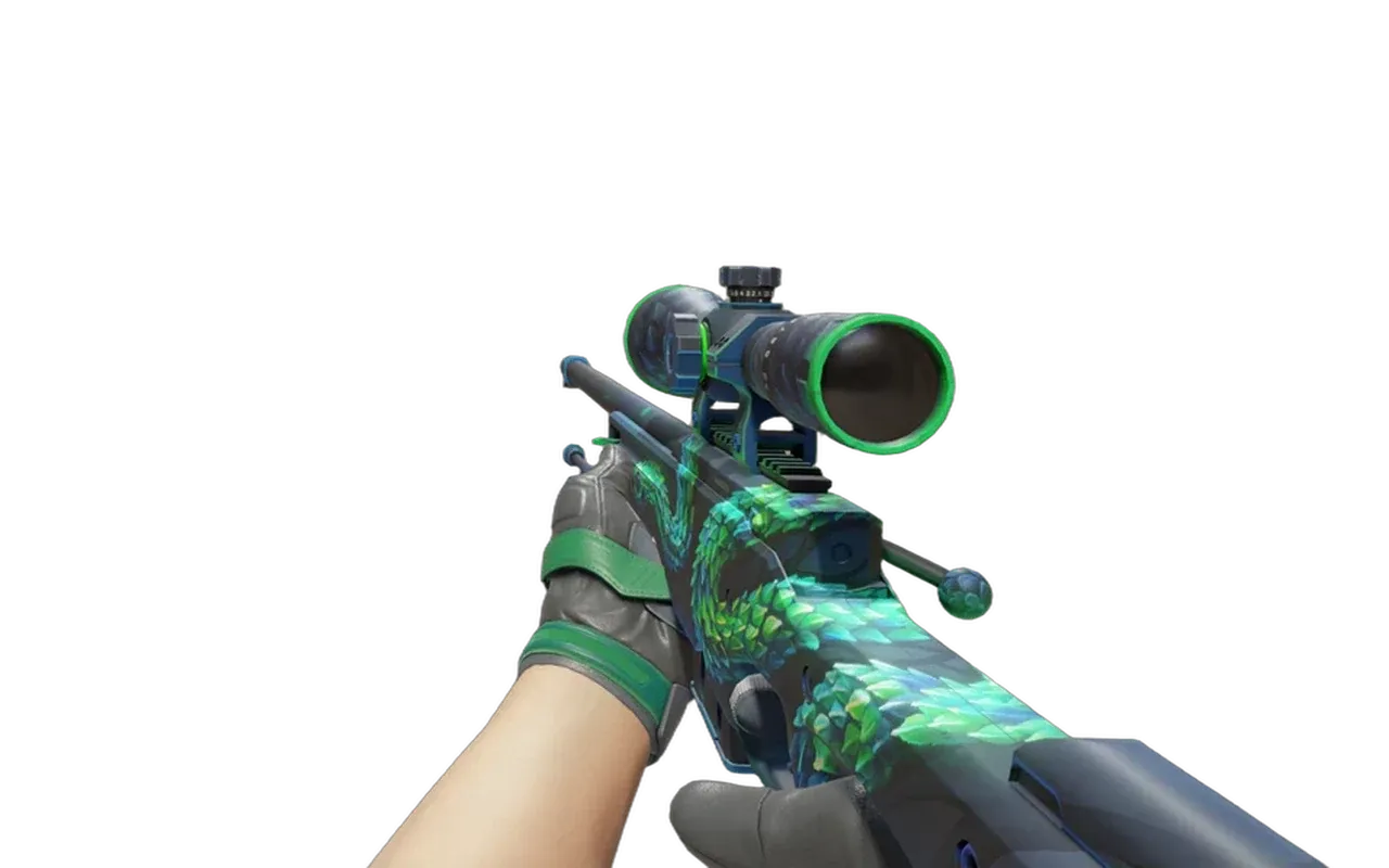 AWP Atheris with Turtle Moto Gloves CS2 skin combo