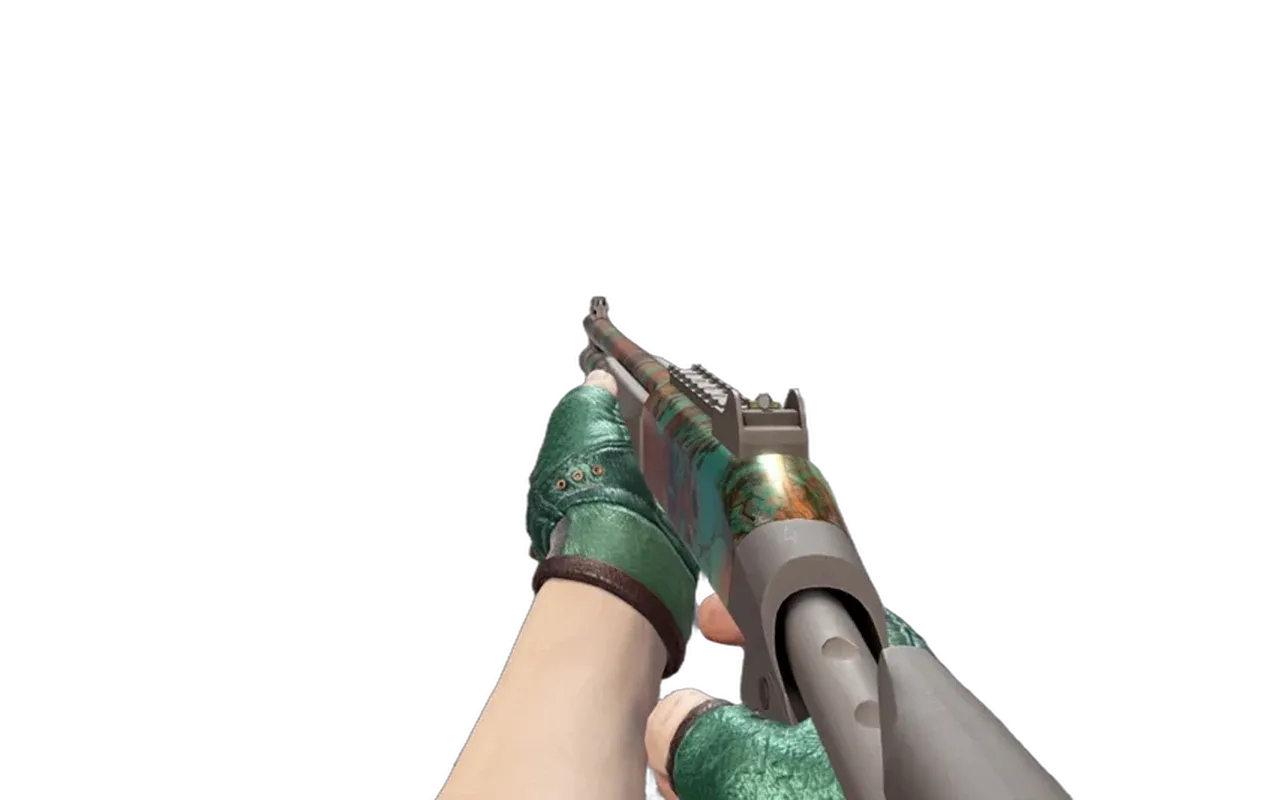 XM1014 Bone Machine with Jade Broken Fang Gloves CS2 skin combo