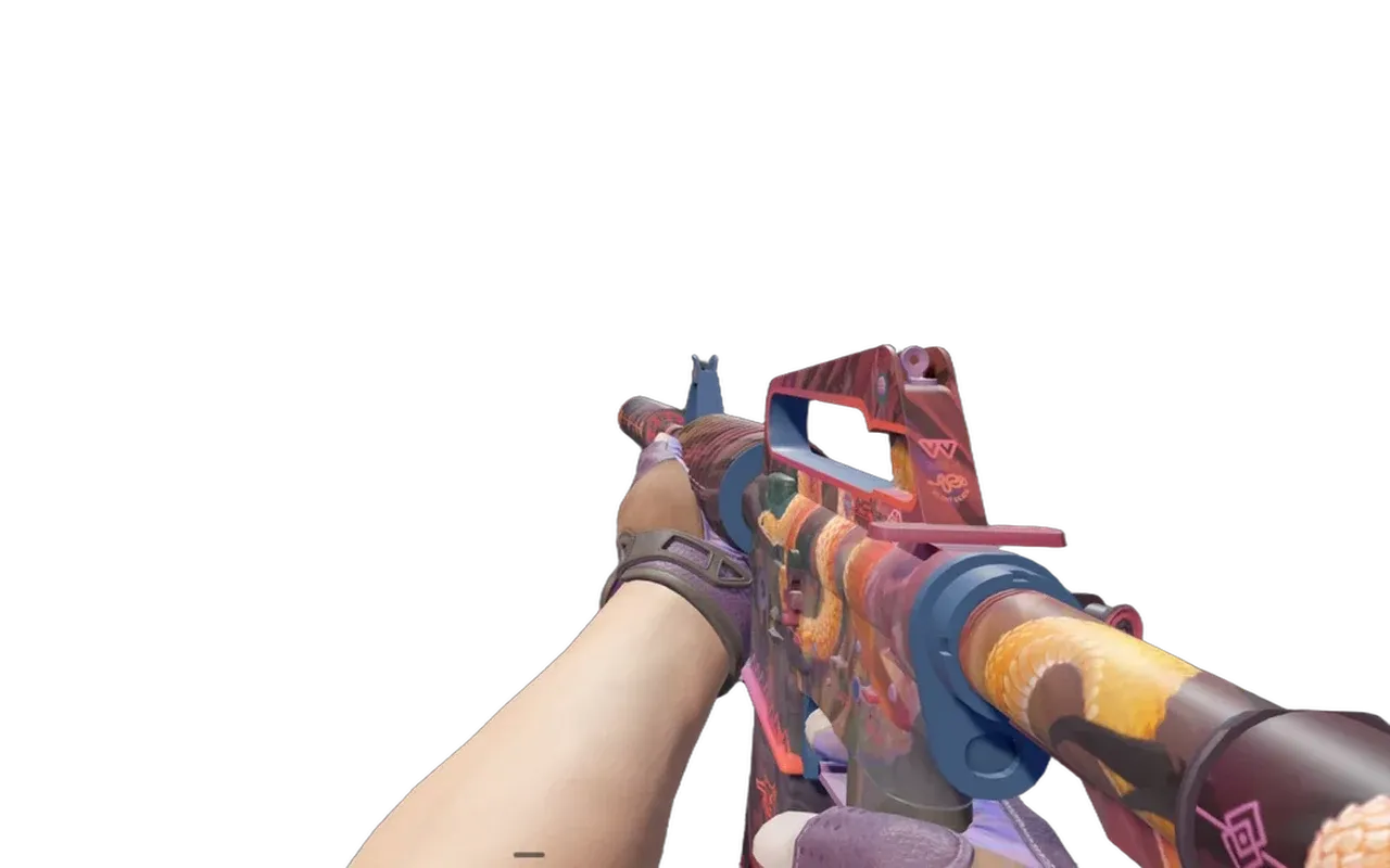 M4A1-S Welcome to the Jungle with Violet Beadwork Sport Gloves CS2 skin combo