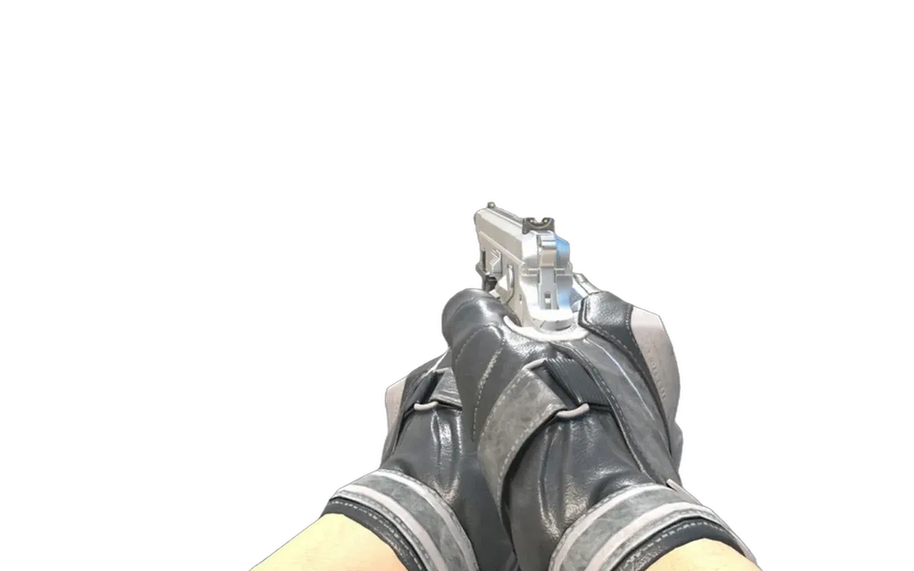 CZ75-Auto Silver with Smoke Out Moto Gloves CS2 skin combo