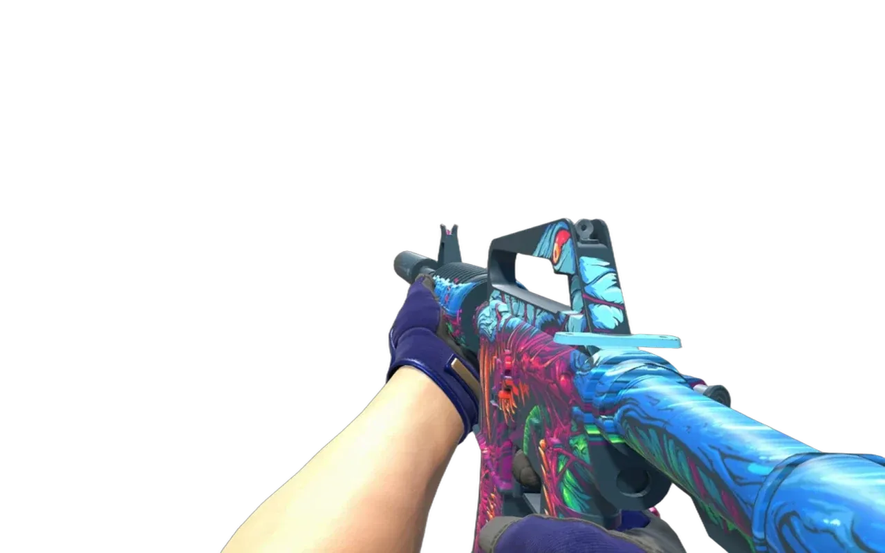 M4A1-S Hyper Beast with Fade Specialist Gloves CS2 skin combo