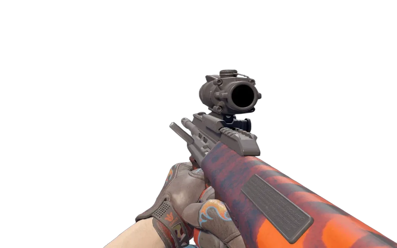 AUG Radiation Hazard with Blaze Sport Gloves CS2 skin combo