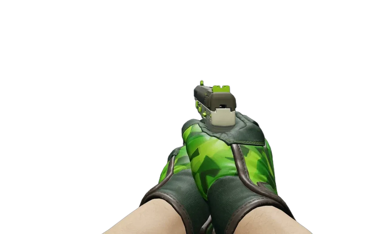 Five-SeveN Hot Shot with Lime Polycam Specialist Gloves CS2 skin combo