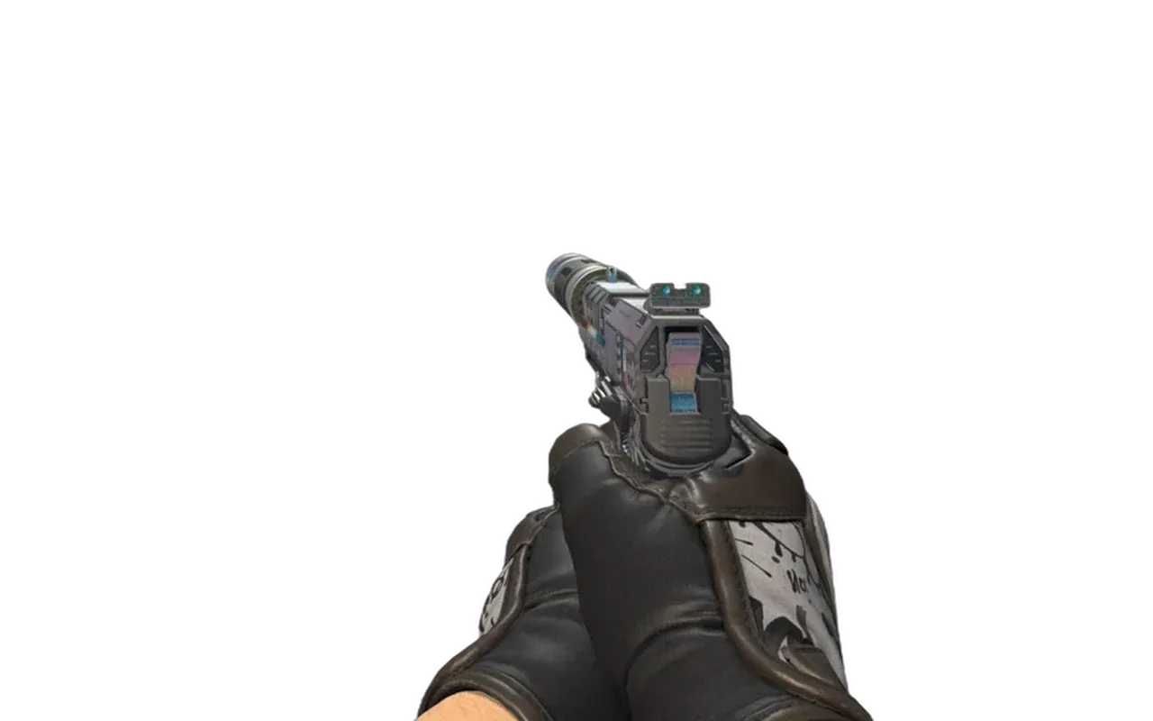USP-S Spiral Glitch with Blackbook Specialist Gloves CS2 skin combo