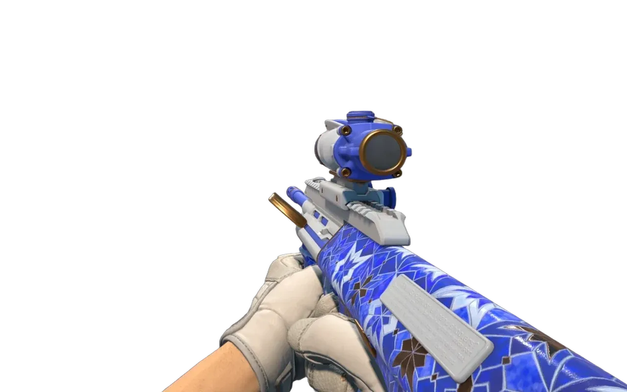 AUG Lapis Lazuli with Pillow Punchers Specialist Gloves CS2 skin combo
