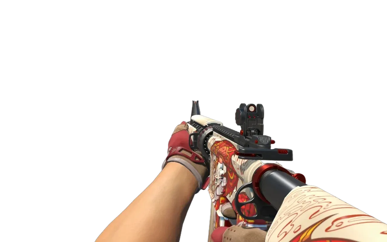 M4A4 Falak with Slingshot Sport Gloves CS2 skin combo