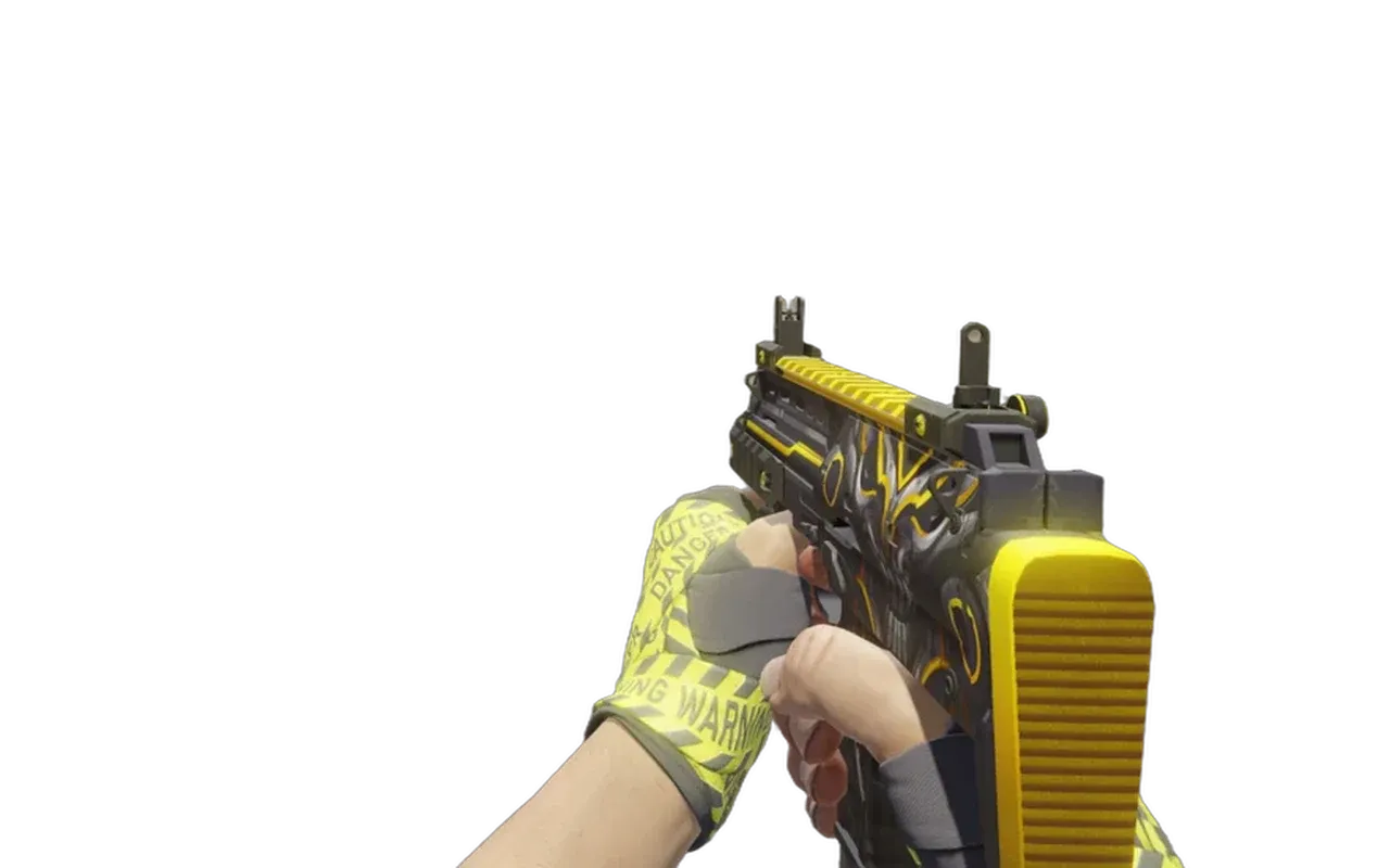 MP7 Nemesis with CAUTION! Hand Wraps CS2 skin combo
