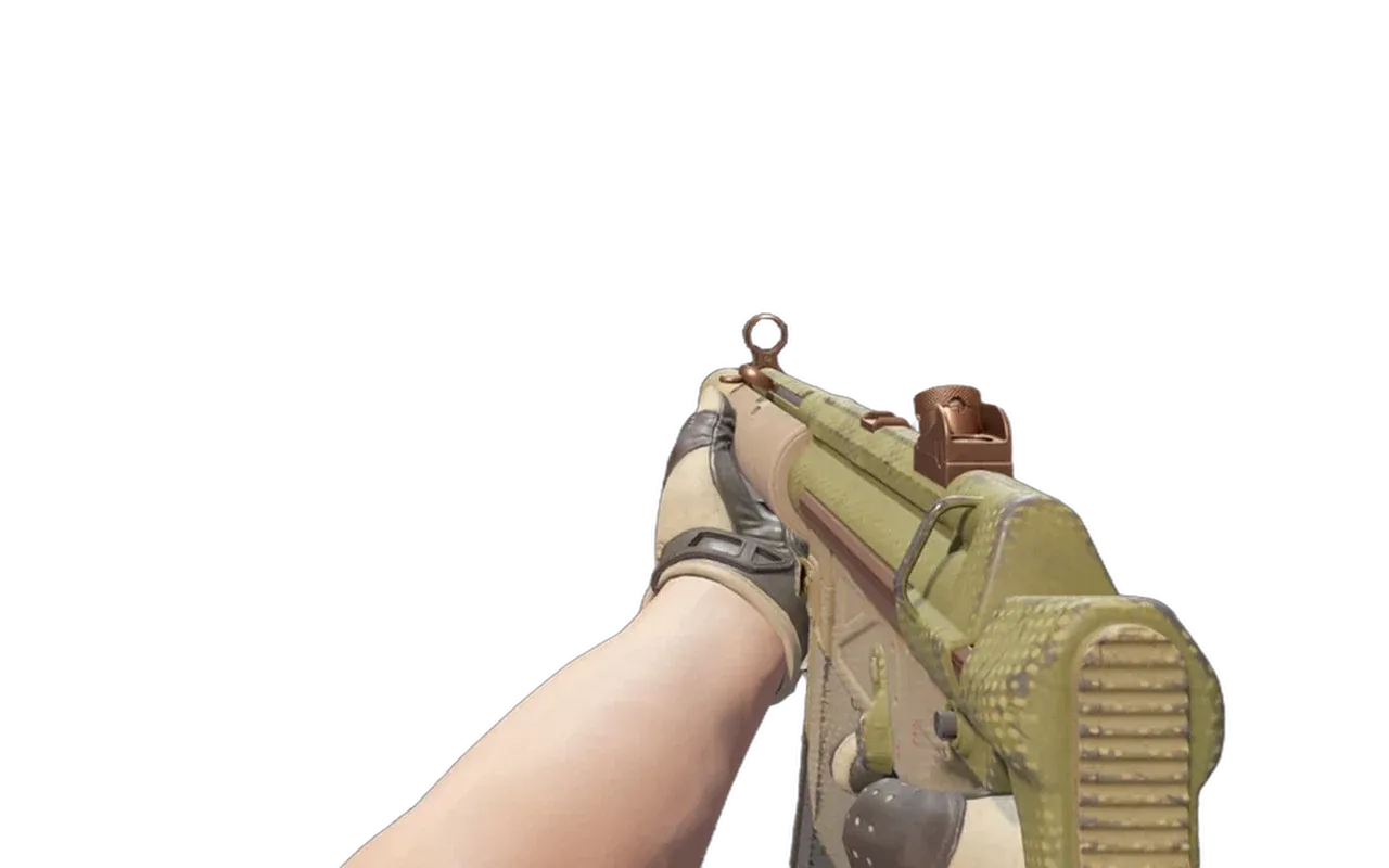 MP5-SD Savannah Halftone with Creme Pinstripe Sport Gloves CS2 skin combo