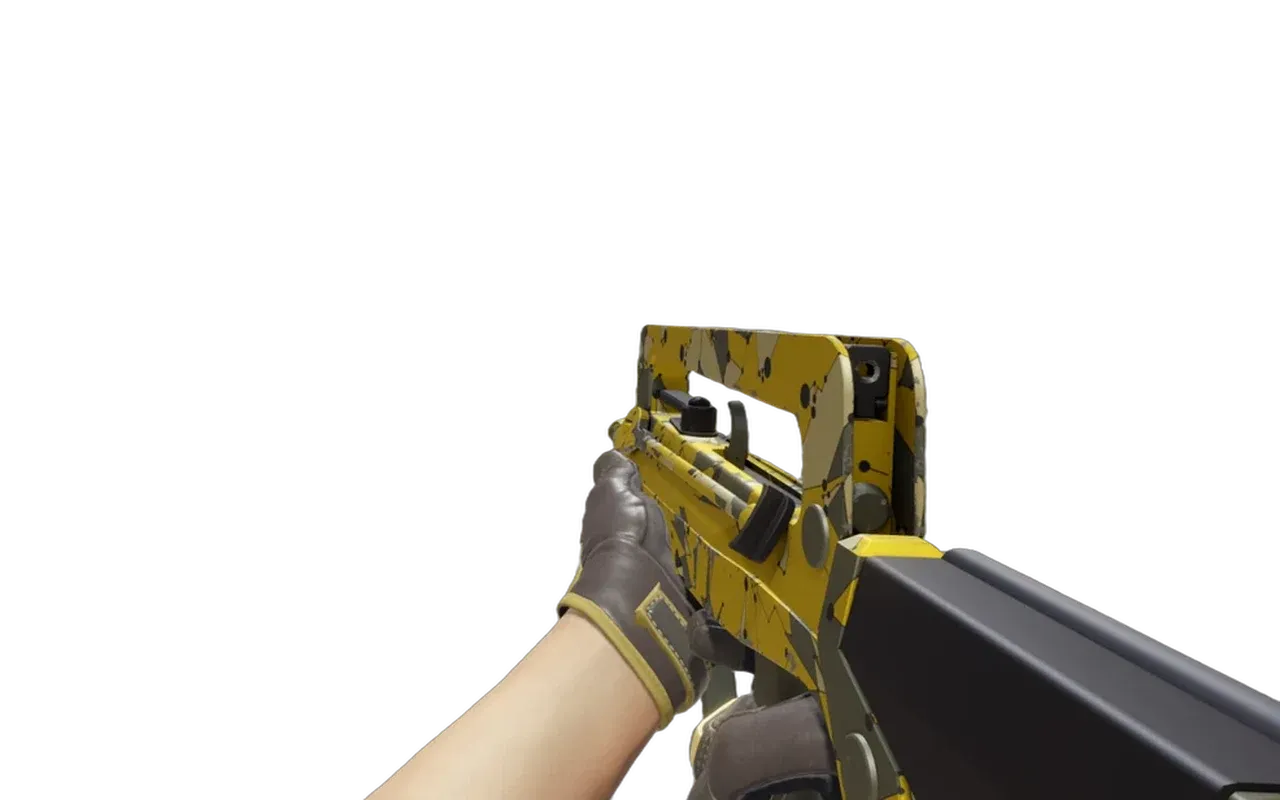 FAMAS Neural Net with Chocolate Chesterfield Specialist Gloves CS2 skin combo